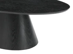 Mesa de centro ovalada de MDF - Color: Negro - ANTELADA