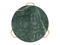 Mesa de centro piedra real textura de mármol verde 40x40x40 cm