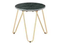 Mesa de centro piedra real textura de mármol verde 40x40x40 cm
