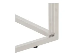 Mesa de centro plateada acero inoxidable y vidrio templado