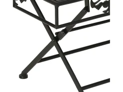 Mesa de centro plegable estilo vintage metal 100x50x45 cm negro