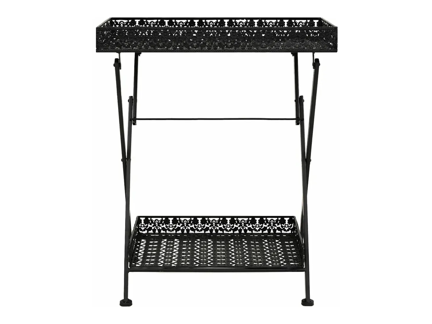Mesa de centro plegable estilo vintage metal 58x35x72 cm negro