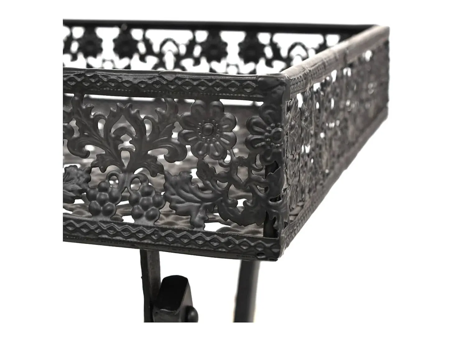 Mesa de centro plegable estilo vintage metal 58x35x72 cm negro