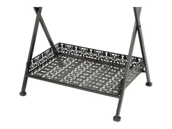 Mesa de centro plegable estilo vintage metal 58x35x72 cm negro