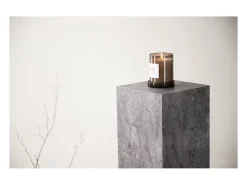 Mesa de centro Ramsvik, pedestal, mesa auxiliar gris.