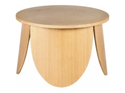 Mesa de centro redonda - 60 cm - color roble natural - VIVIALLY
