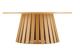Mesa de centro redonda 80cm estilo escandinavo de madera LIV
