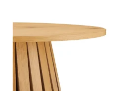 Mesa de centro redonda 80cm estilo escandinavo de madera LIV