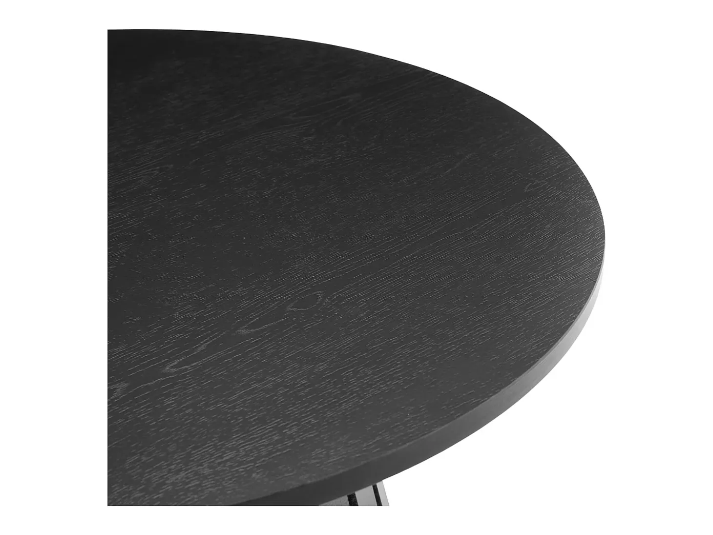 Mesa de centro redonda 80cm estilo escandinavo negra LIV