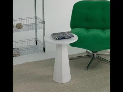 Mesa de centro redonda con base ancha H47 cm - LILYUM