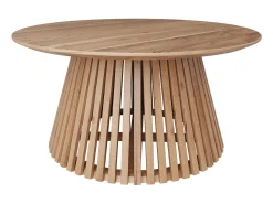 Mesa de centro redonda de madera de acacia ÿ80cm - Képès