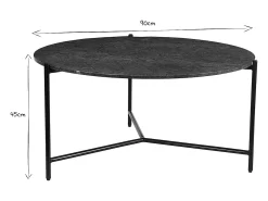 Mesa de centro redonda de mármol verde 90 cm diám. BUMCELLO