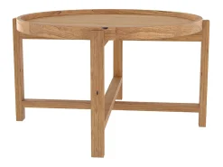Mesa de centro redonda en madera de teca recuperada D70 cm - Kouma