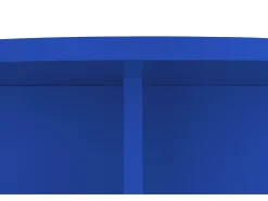 Mesa de centro redonda tablero azul laminado de 3cm azúl prussia 100cm-HECHO EN ESPAÑA
