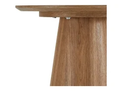 Mesa de centro redonda Tango - MDF y chapa de roble - Natural/