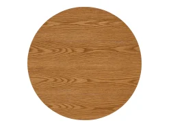 Mesa de centro redonda Tango - MDF y chapa de roble - Natural/