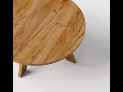 Mesa de centro redonda YUKO Ø90 cm Roble Craft
