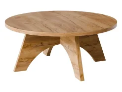 Mesa de centro redonda YUKO Ø90 cm Roble Craft