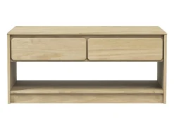 Mesa de centro SAUDA madera maciza pino color roble 99x55x45 cm