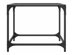 Mesa de centro superficie vidrio transparente acero 50x50x40 cm