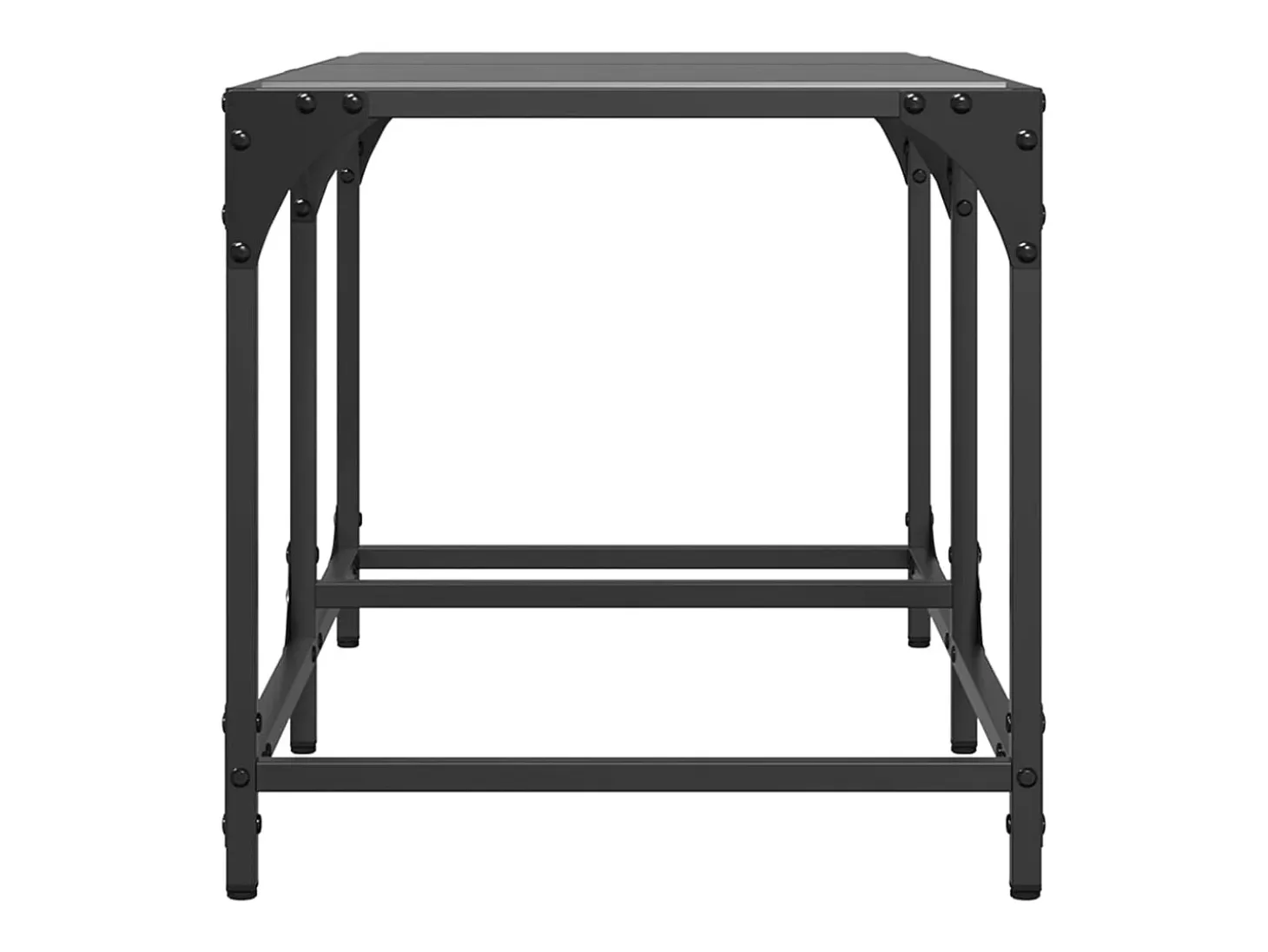 Mesa de centro superficie de vidrio acero negra 78,5x40x40 cm