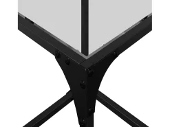 Mesa de centro superficie vidrio transparente acero 30x30x40 cm