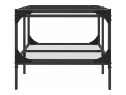 Mesa de centro superficie de vidrio acero 98,5x50x45 cm