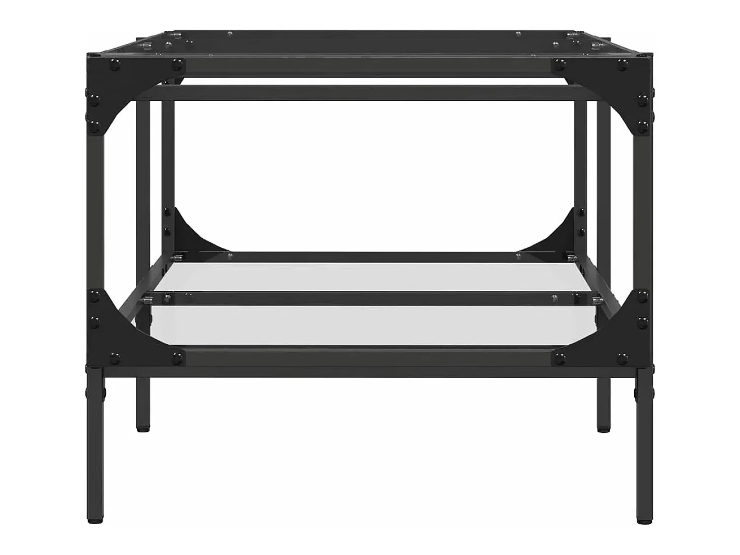 Mesa de centro superficie de vidrio acero 98,5x50x45 cm