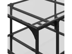 Mesa de centro superficie de vidrio acero 98,5x50x45 cm