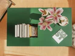 Mesa de centro tablero laminado de 3cm verde cedar 100x60cm- HECHO EN ESPAÑA