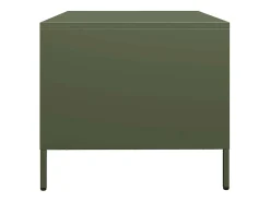 Mesa de centro verde oliva 68,5x50x43,5 cm acero laminado en frío