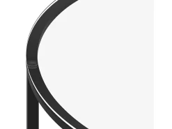Mesa de centro vidrio templado negro y transparente 70 cm