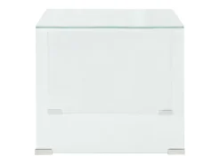 Mesa de centro vidrio templado 49,5x50x45 cm claro