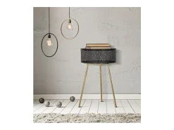 Mesa de Centro VKH521, Negro, 40x40x65 cm, Kendra Home