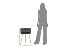 Mesa de Centro VKH521, Negro, 40x40x65 cm, Kendra Home