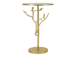 Mesa de Centro VKH804, Oro, 38x38x60 cm, Kendra Home
