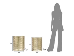 Mesa de Centro VKH540, Oro, 41x41x50 cm, Kendra Home