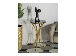 Mesa de Centro VKH879, Oro, 50x50x92 cm, Kendra Home