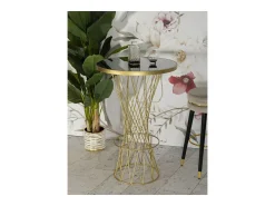 Mesa de Centro VKH805, Oro, 70x70x103 cm, Kendra Home