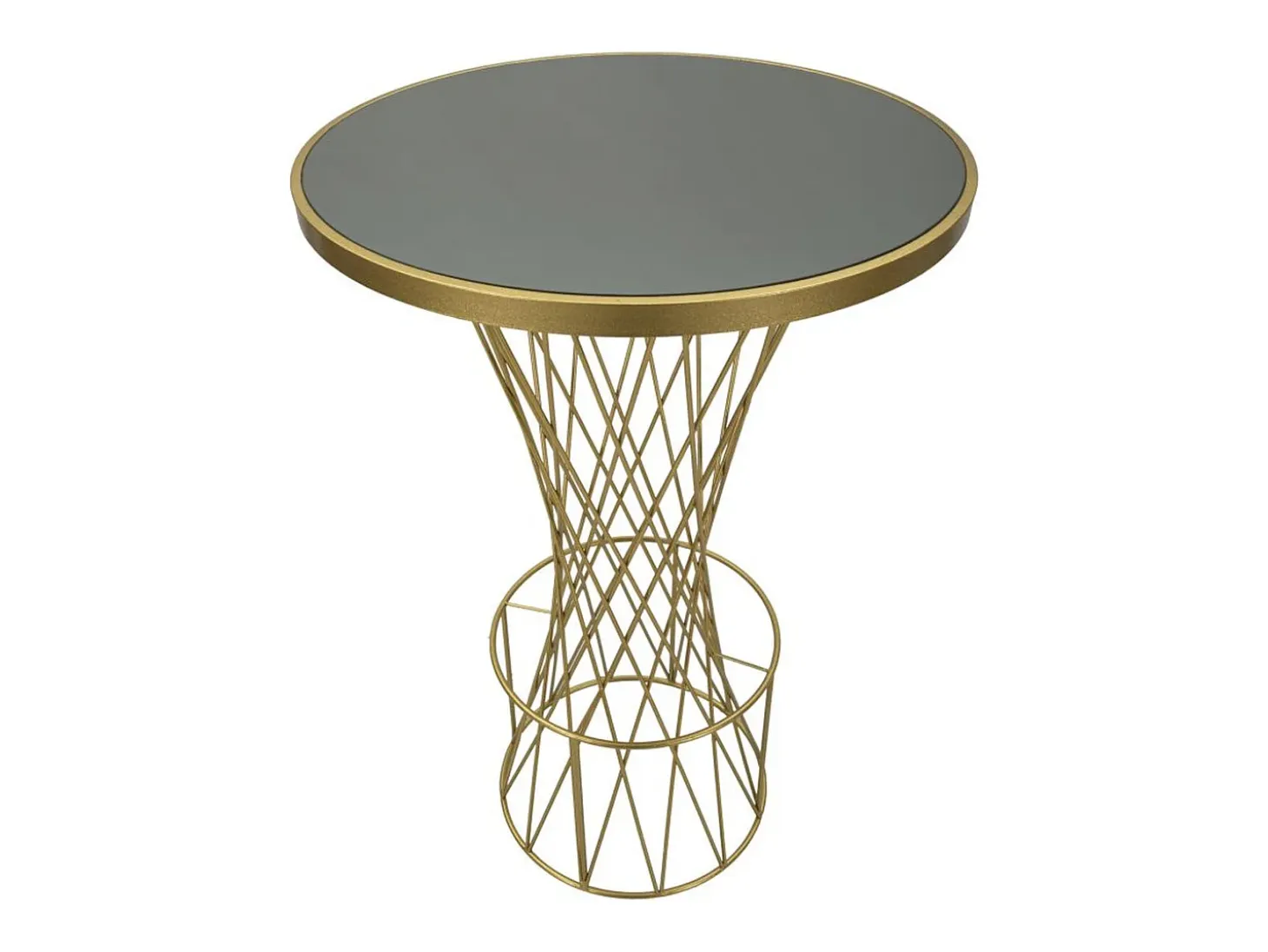 Mesa de Centro VKH805, Oro, 70x70x103 cm, Kendra Home