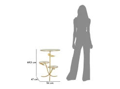 Mesa de Centro VKH802, Oro, 54x54x69,5 cm, Kendra Home