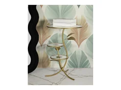 Mesa de Centro VKH802, Oro, 54x54x69,5 cm, Kendra Home