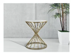 Mesa de Centro VKH549, Oro, 42x42x50 cm, Kendra Home