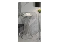 Mesa de Centro VKH581, Plata, 50x50x100 cm, Kendra Home