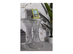 Mesa de Centro VKH582, Plata, 40x40x79 cm, Kendra Home