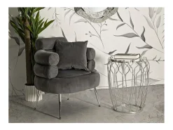 Mesa de Centro VKH530, Plata, 47,5x47,5x61,5 cm, Kendra Home