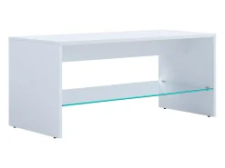 Mesa de centro Wisal 1 estante color blanco.