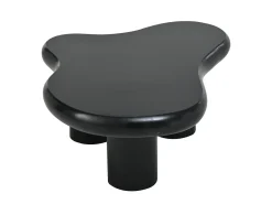 Mesa de centro 97x67x32 cm - Forma de nube - Acabado lacado - MDF - Negro
