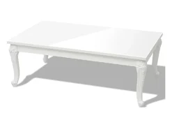 Mesa de centro 115x65x42 cm blanco con brillo ES65508