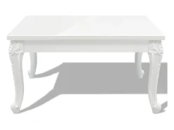 Mesa de centro 80x80x42 cm blanco brillante